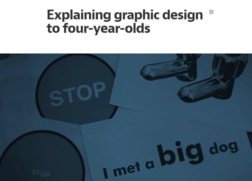 Explaining graphic design to four-year-olds