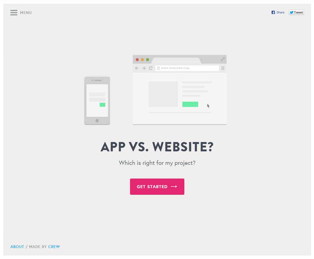 App vs website