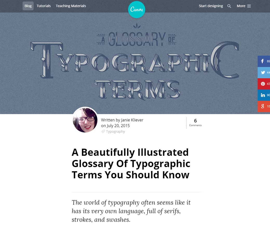 A Beautifully Illustrated Glossary Of Typographic Terms You Should Know