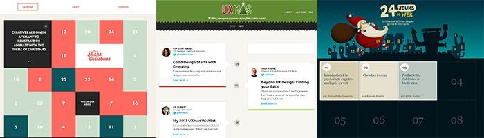 4 calendriers de l’avent pour Webdesigner édition 2013