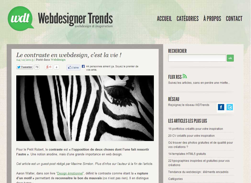 Le contraste en webdesign, c’est la vie ! 