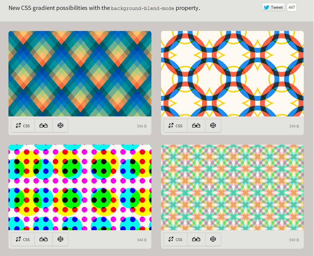 New CSS gradient possibilities with the background-blend-mode property