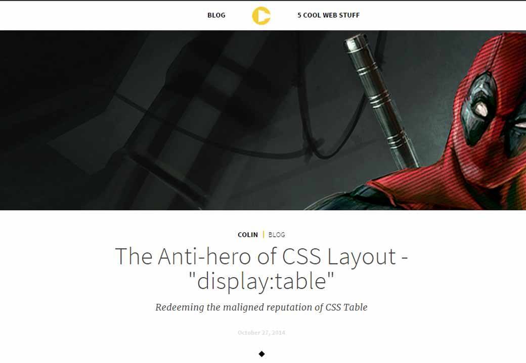 The Anti-hero of CSS Layout - "display:table"