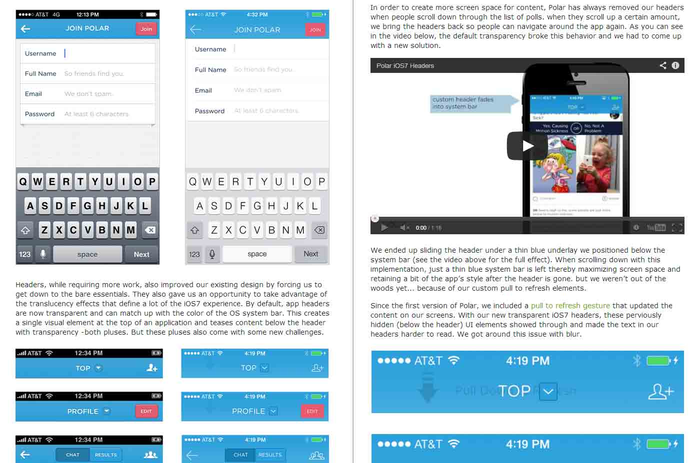 Designing for iOS7: Perils & Pluses