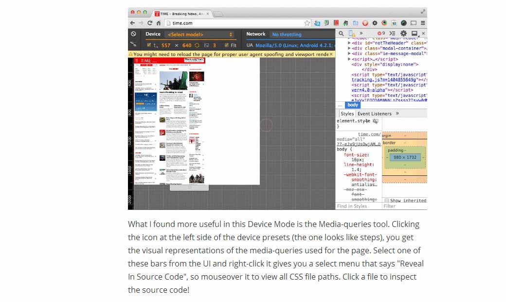 Responsive Web Made Easier with Chrome DevTools Device Mode