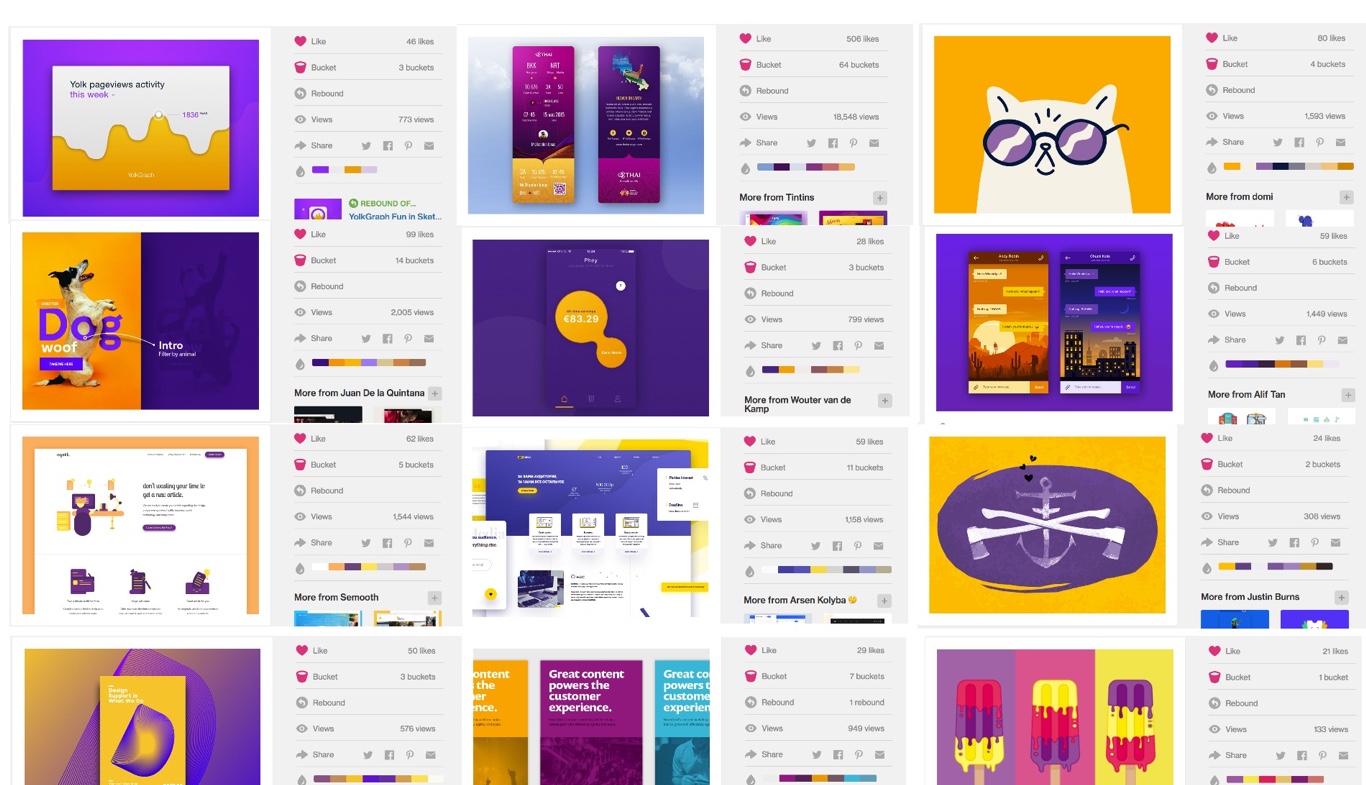 Dribbble moodboard