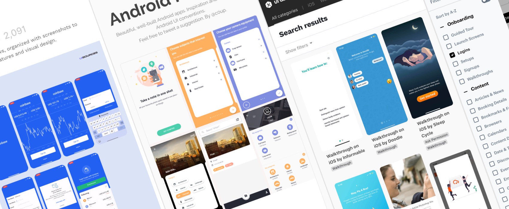 15+ Expert Resources For Mobile UI Inspiration: Patterns, Components and Flows