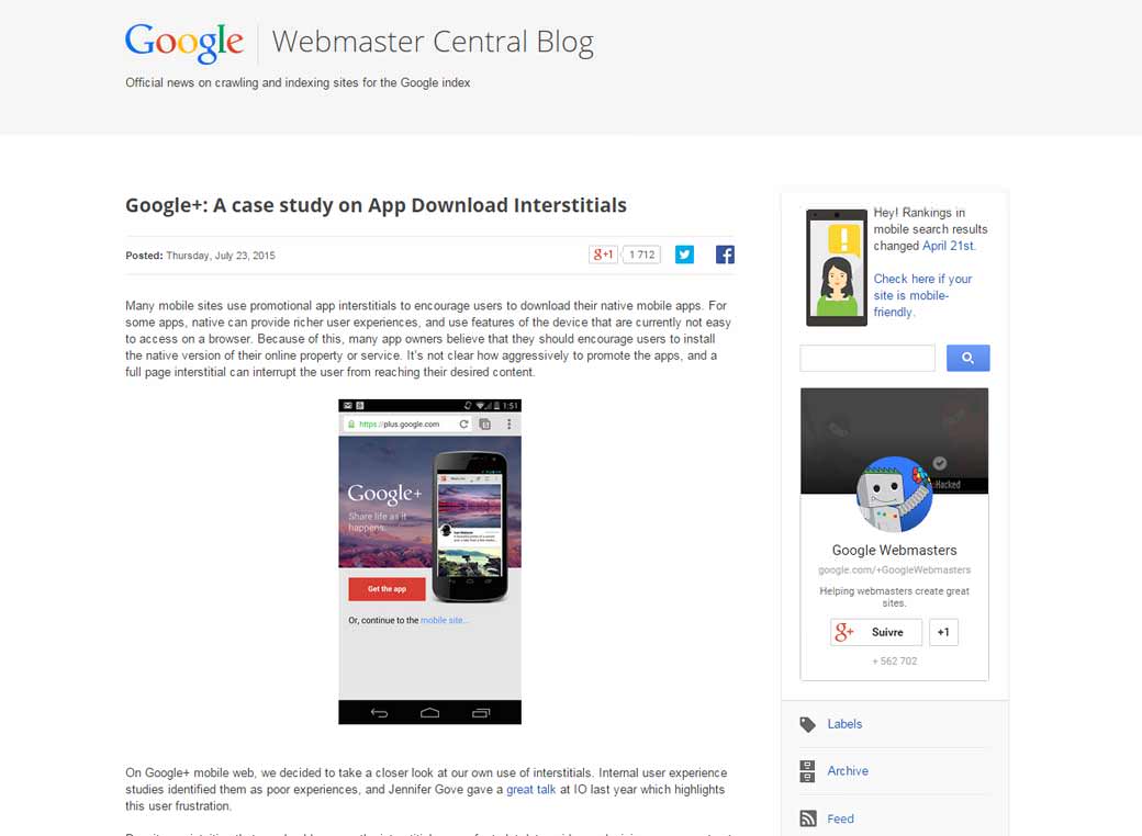 A case study on App Download Interstitials