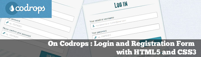 On codrops : Login and Registration Form with HTML5 and CSS3