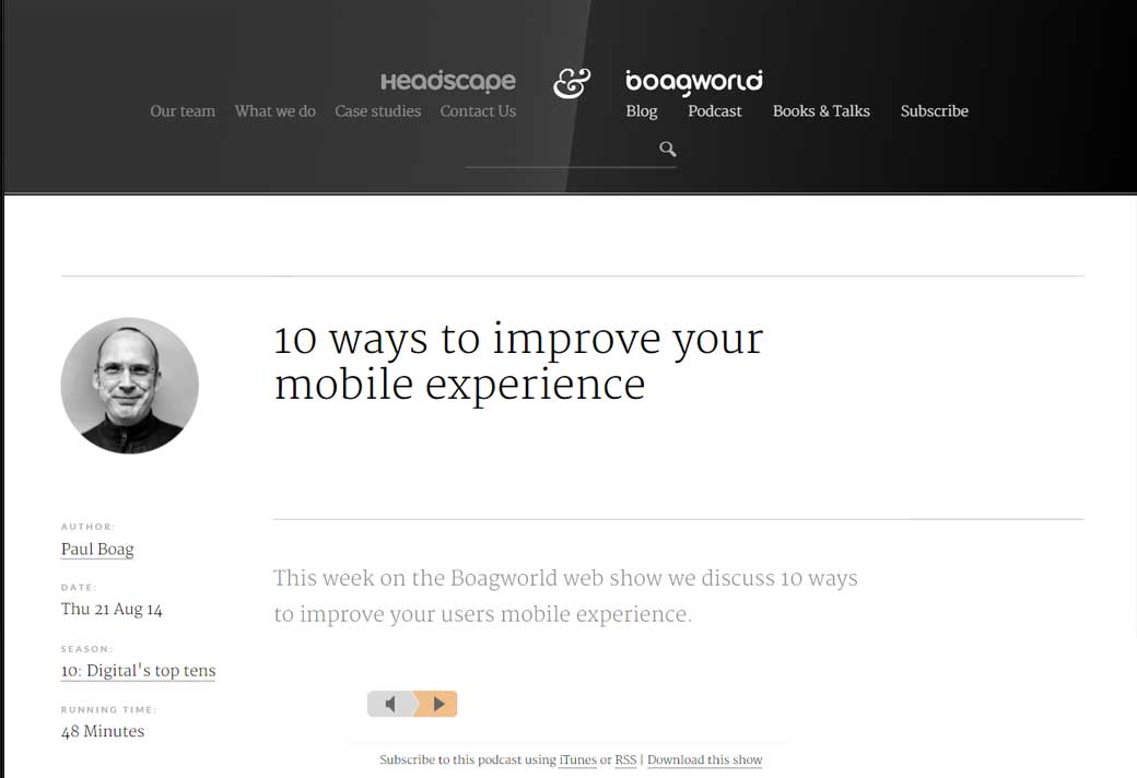 Improve mobile experience