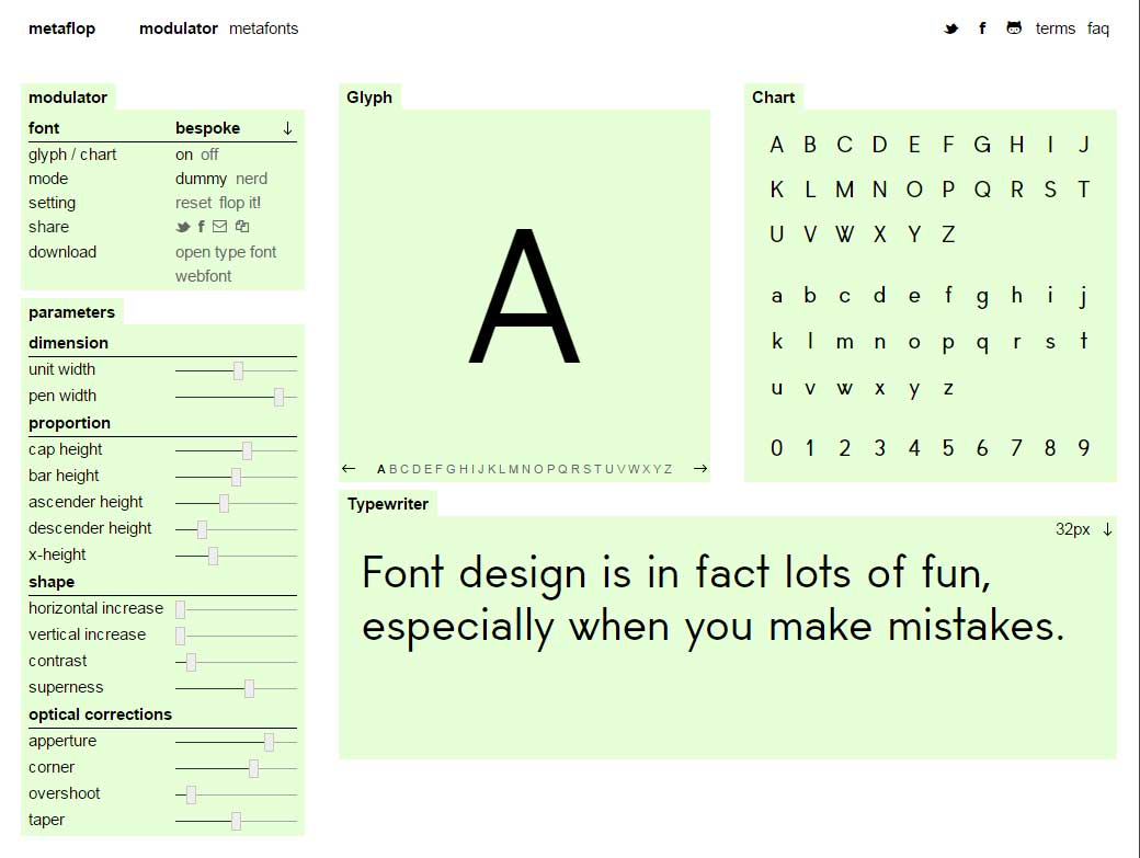 Metaflop Font Modulator