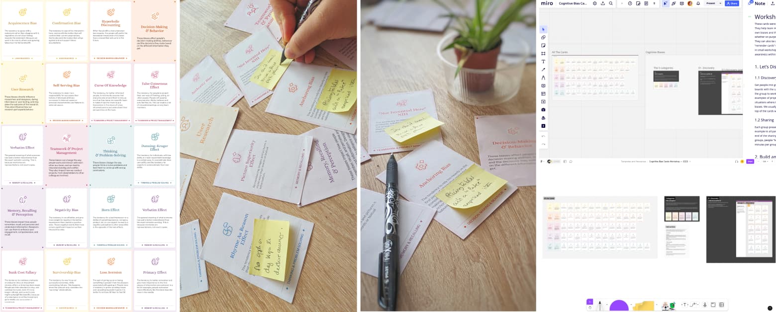 UX Cognitive Bias Cards & Workshop