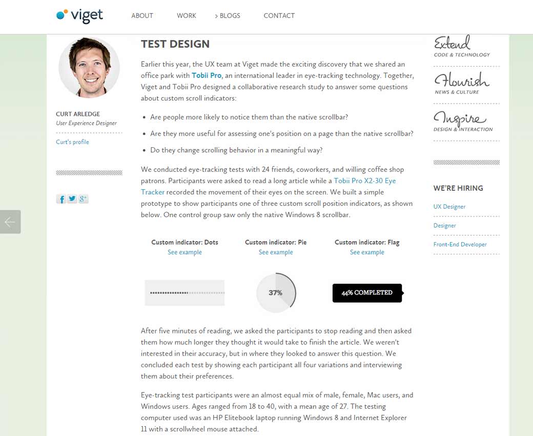 Should You Use a Custom Scroll Indicator? A Study with Eye-Tracking