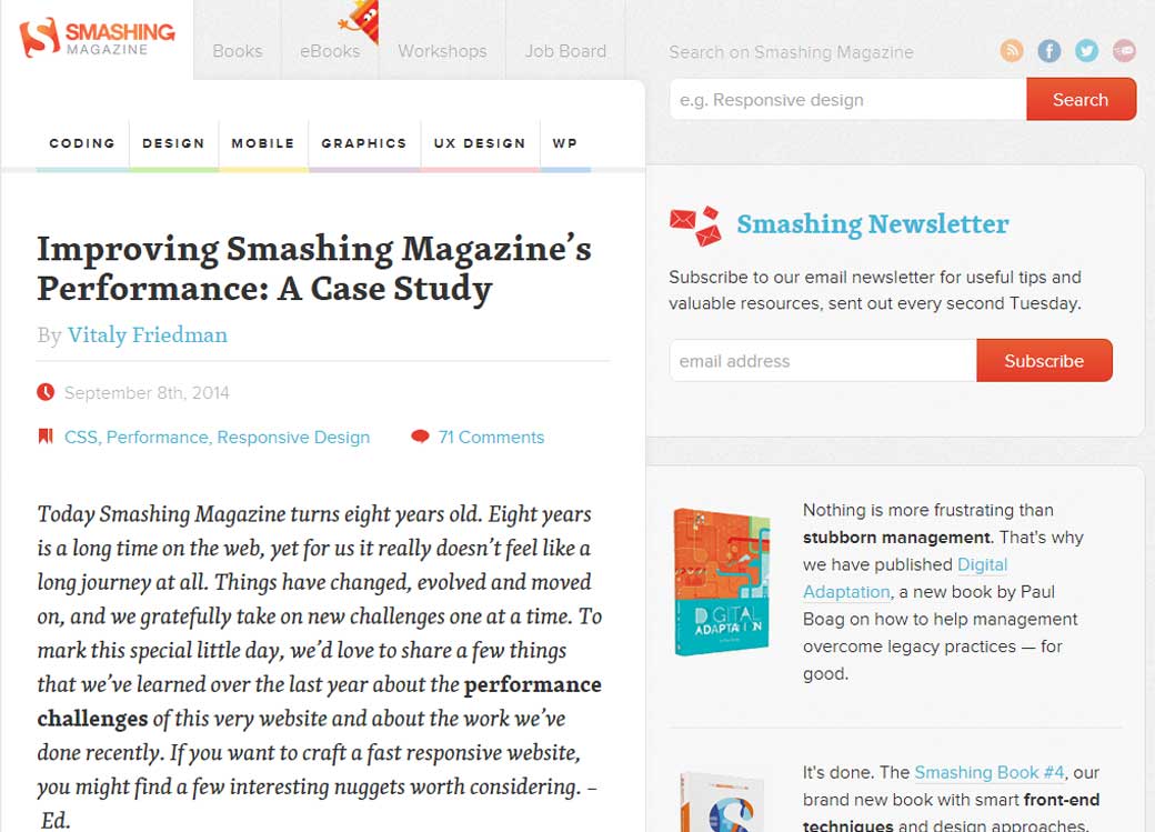 Improving Smashing Magazine’s Performance: A Case Study