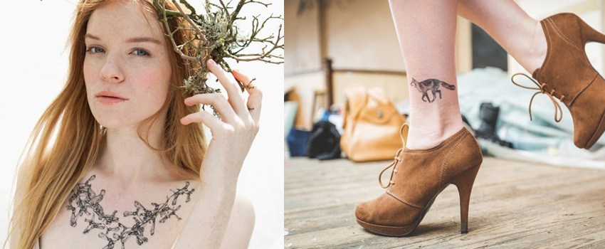 Illustration et tatouages temporaires : de jolies idées