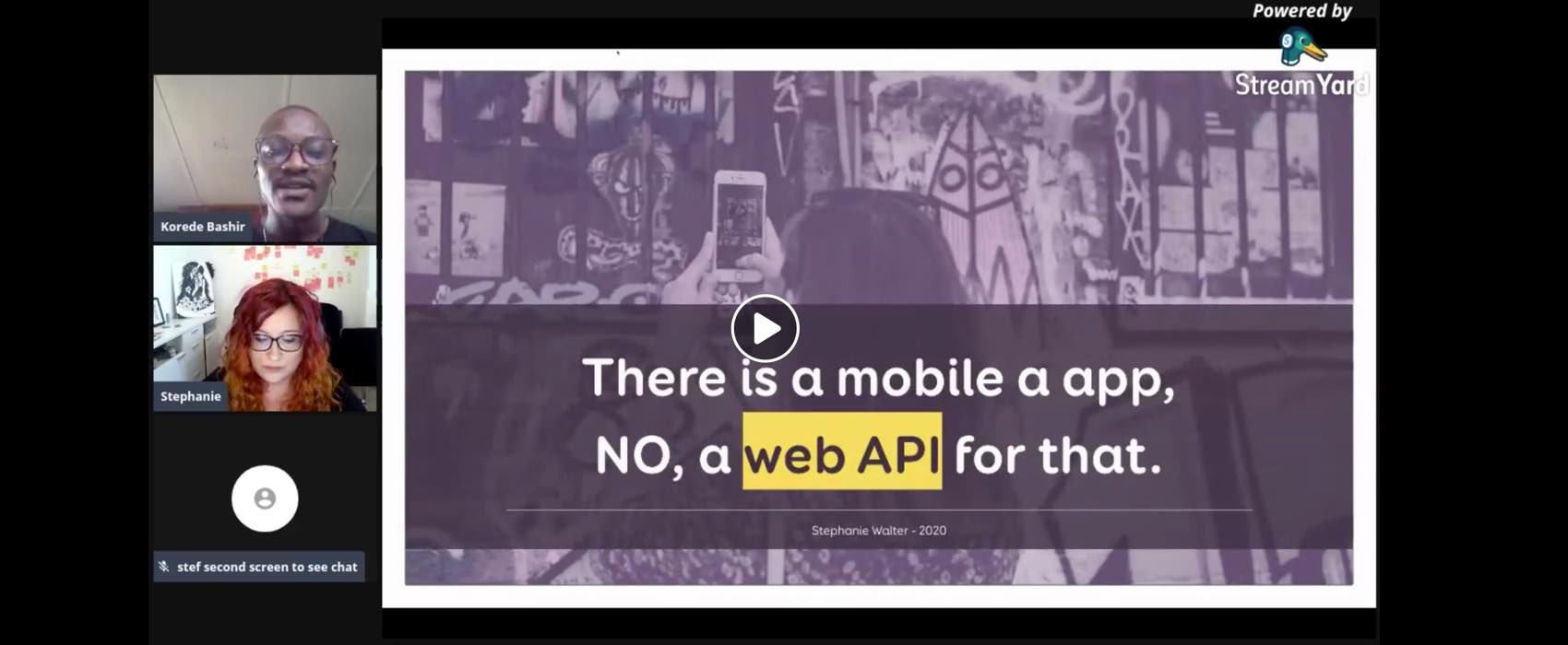 There is an app, NO, a web API for that – conference talk