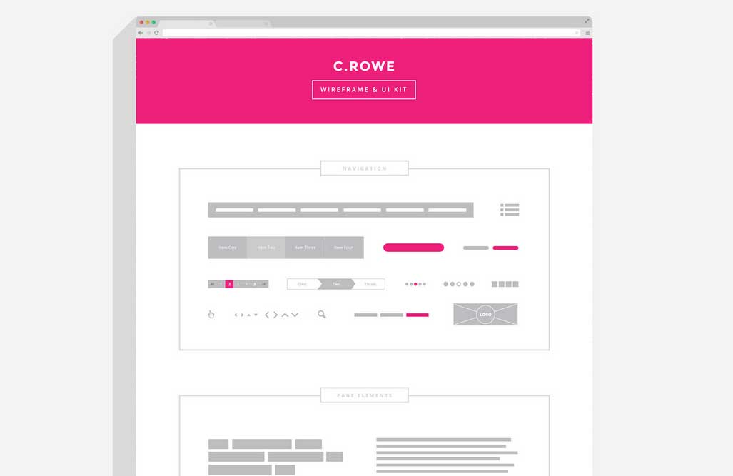 C. Rowe Wireframe & UI Kit