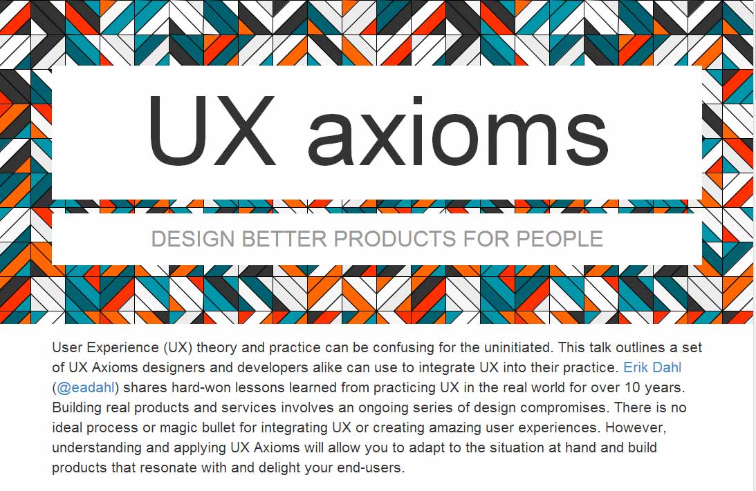 26 UX axioms