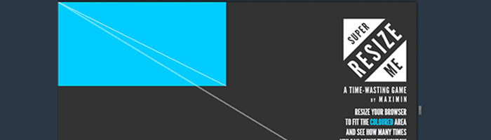 Super Resize Me, un jeu responsive